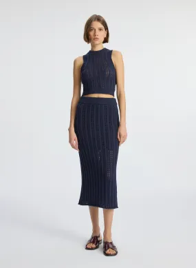 Aurora Crochet Midi Skirt