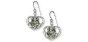 Australian Shepherd Jewelry Sterling Silver Handmade Australian Shepherd Earrings  ASH1-E