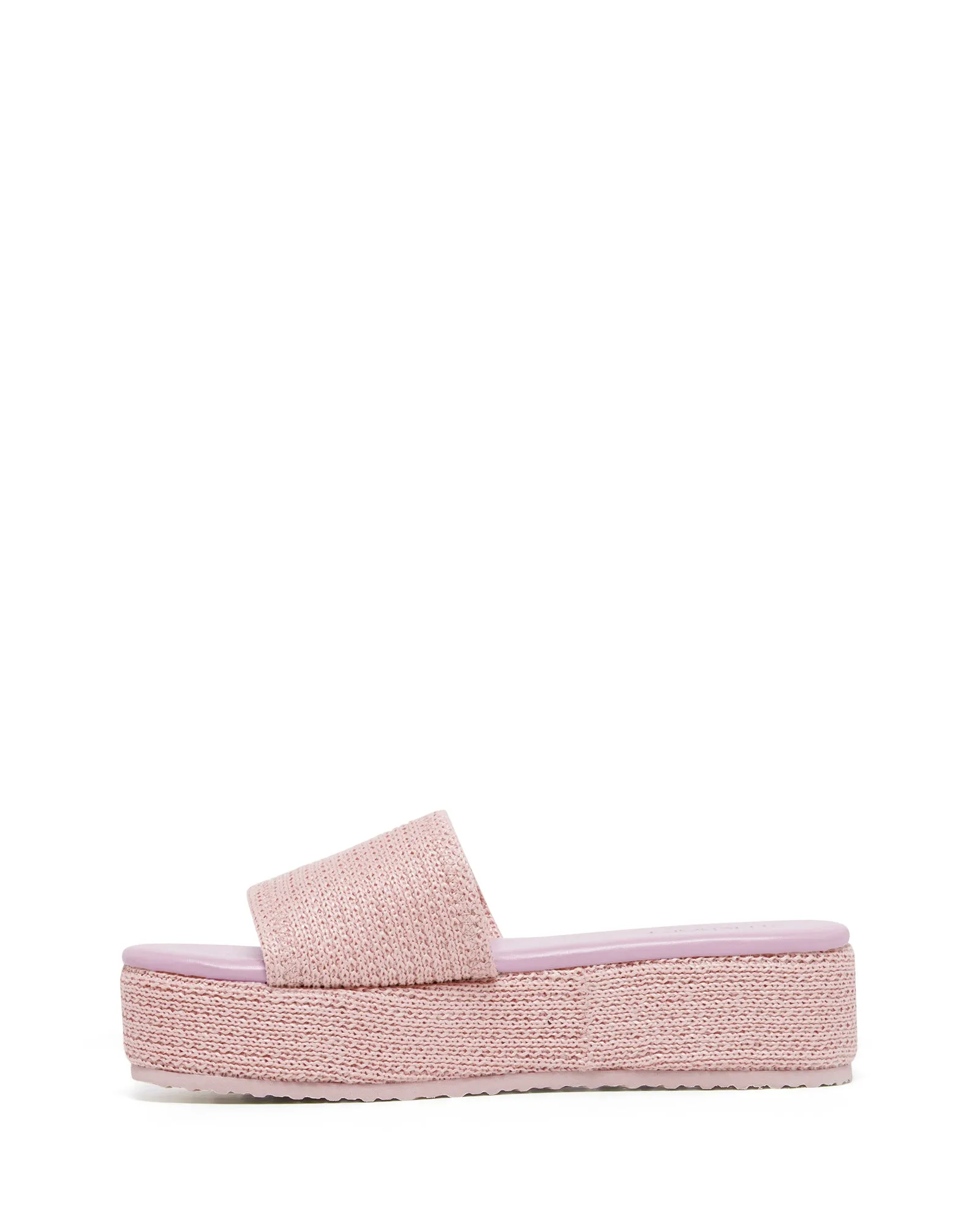 Avery Flatform Sandal Pink Raffia