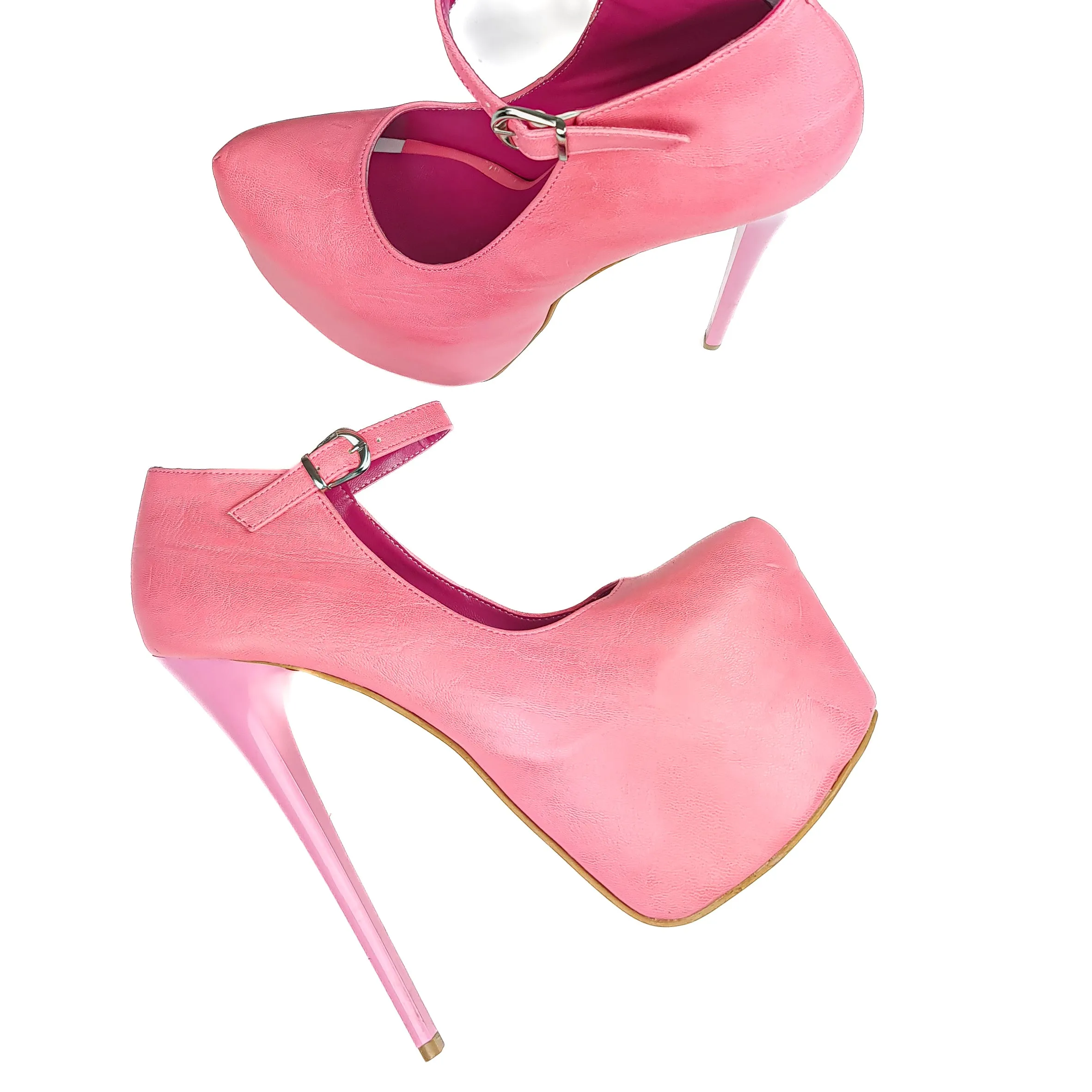 Baby Pink Matte Mary Jane High Heels