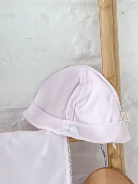 BabyGi Pink Cotton Angel Wing Beanie Hat