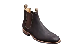 Barker Mansfield Classic Chelsea Boots - Bitter Chocolate Burnished Suede