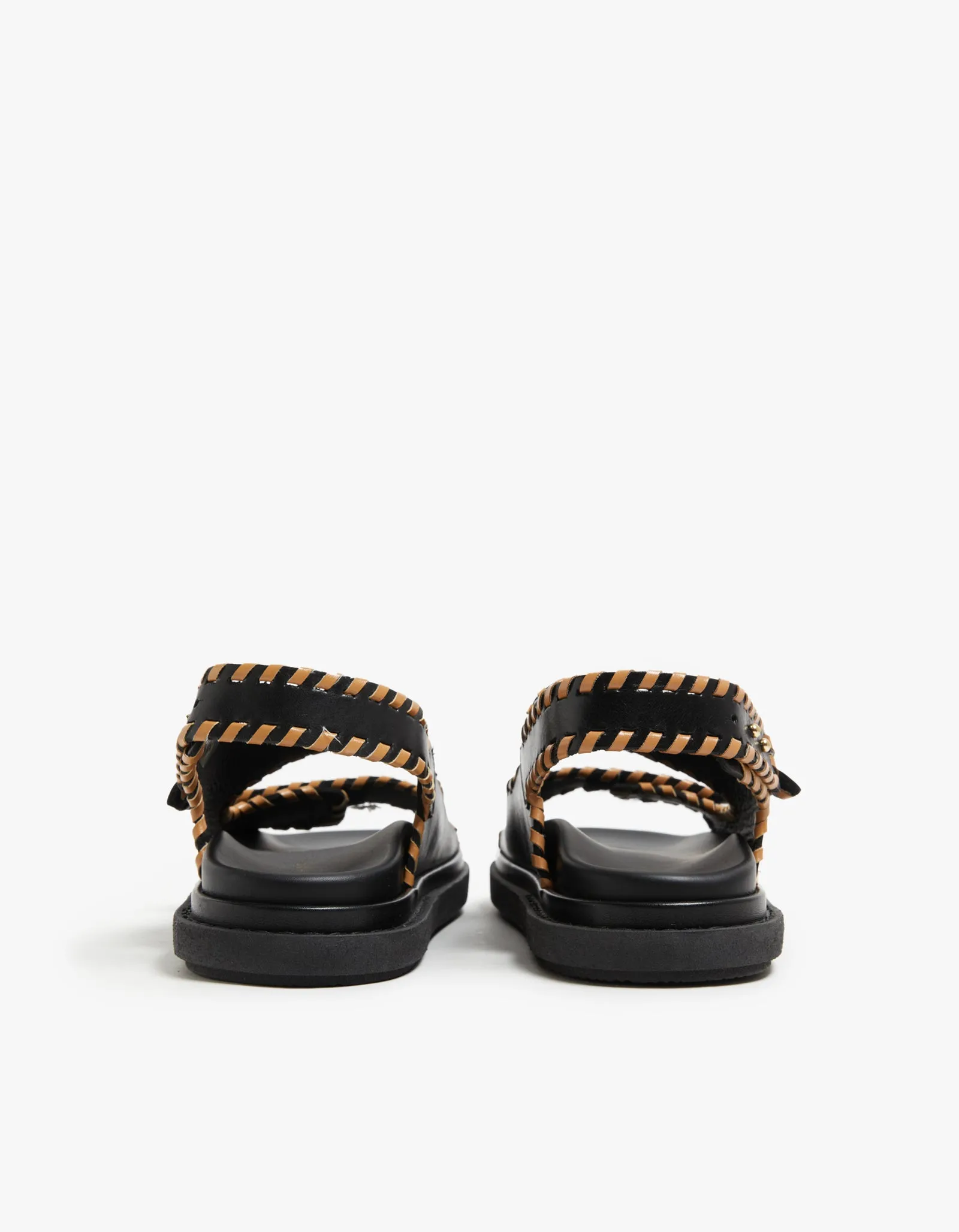 Barrel Sandals - Black Tan