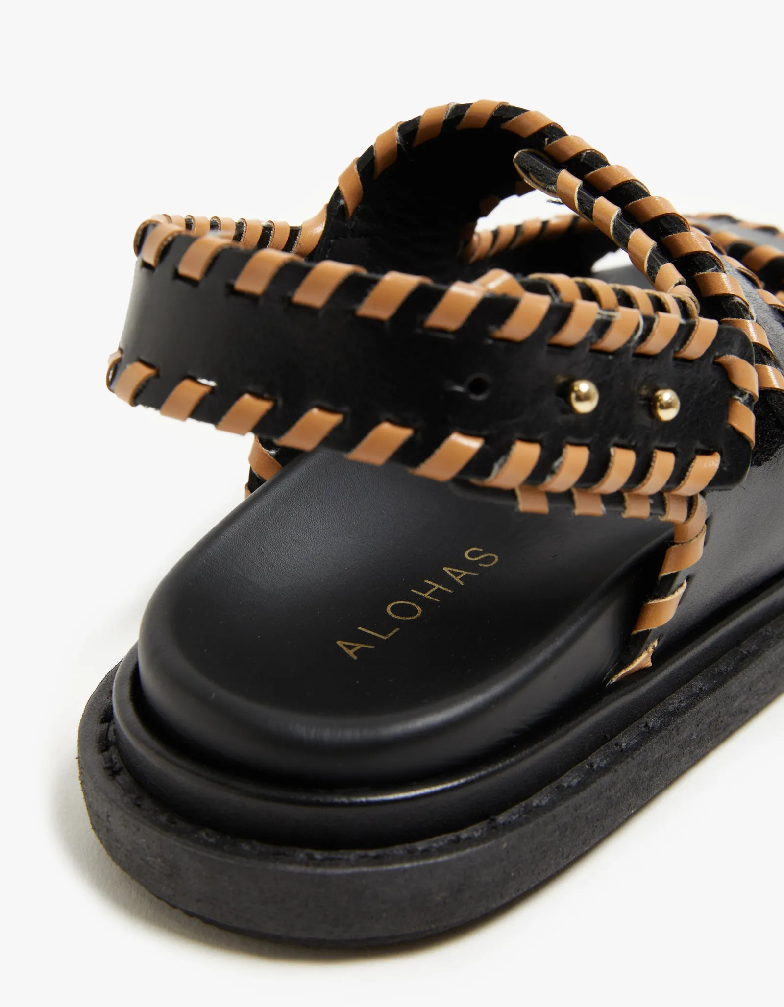 Barrel Sandals - Black Tan