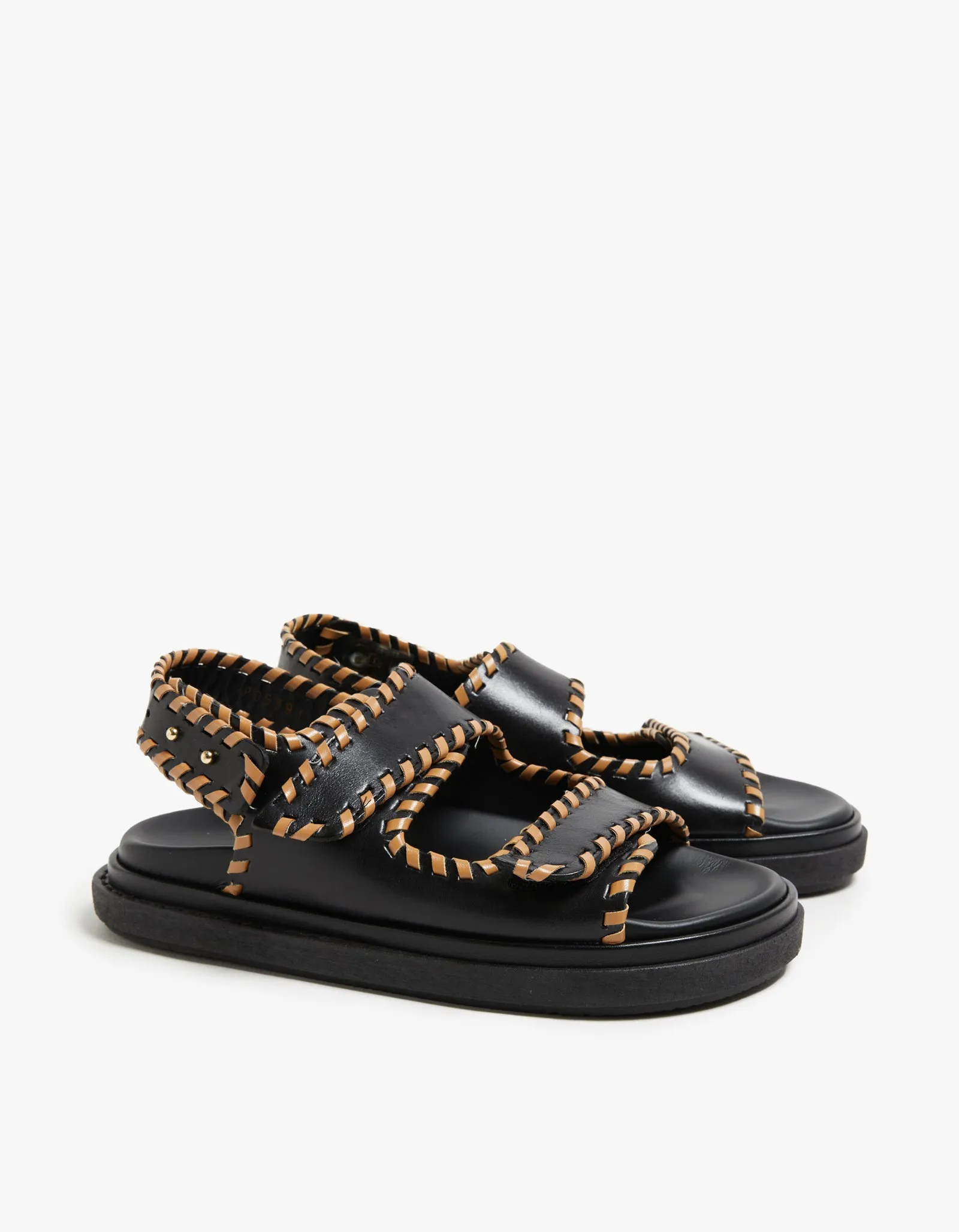 Barrel Sandals - Black Tan