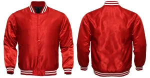 Baseball College Letterman Varsity Jacket Satin Bomber Super Quality Sports Wear-010