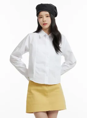 Basic Collar Button-Up Shirt OF408