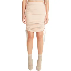 BB Dakota by Steve Madden Women's Ribbed Cinched Pencil Skirt, Beige, S