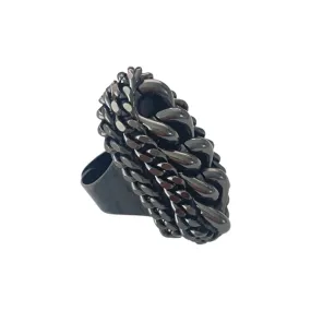 B.E. BLACK CHAINS RING