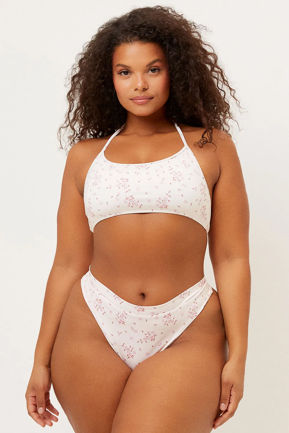 Bea Halter String Bikini Top - Sweet Rose