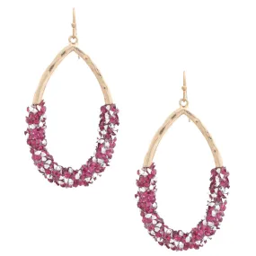 Beaded Teardrop Dangle Earring