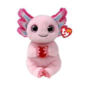 Beanie Belly Holiday Collection - Locky Axolotl with Heart