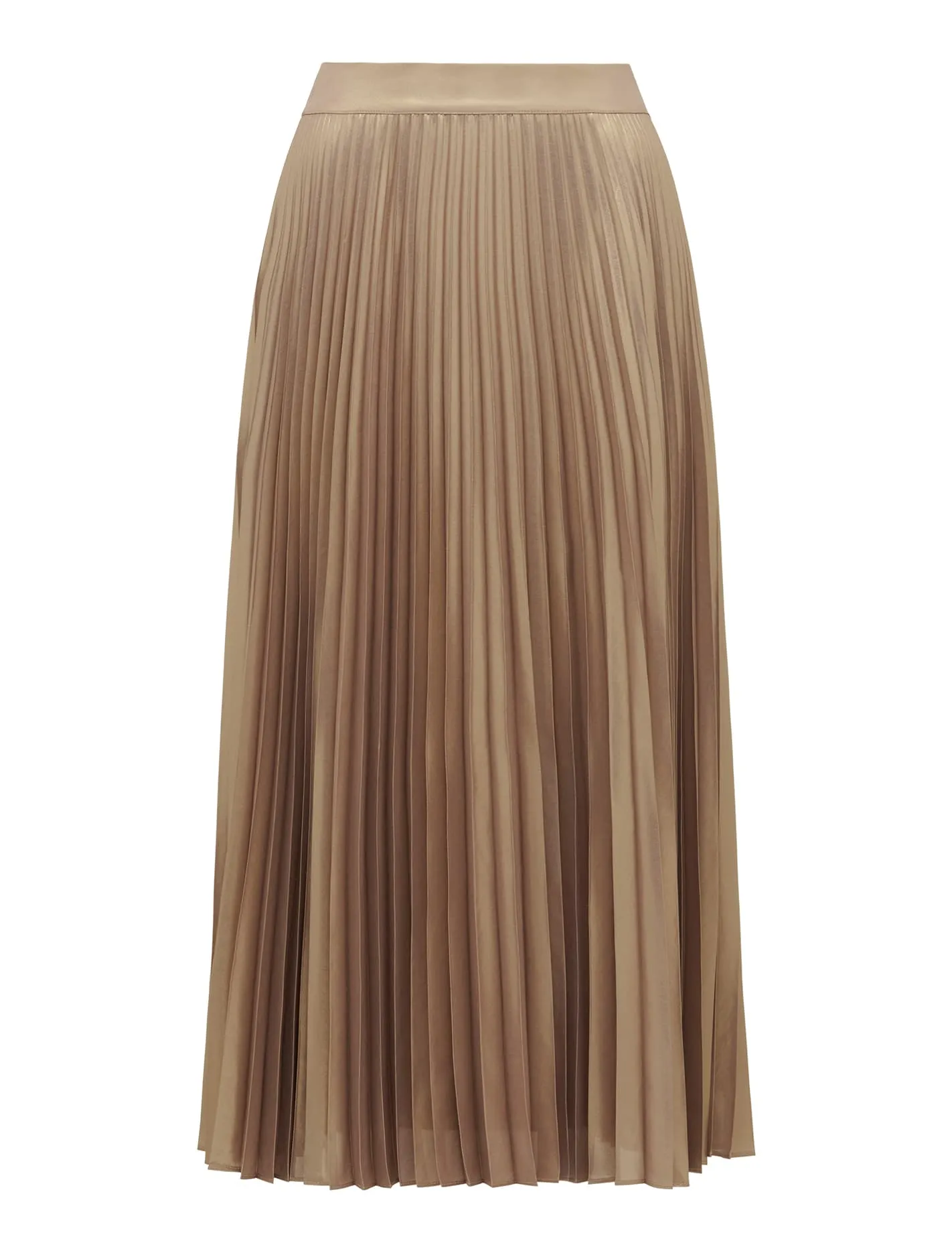 Estella Metallic Pleated Maxi Skirt