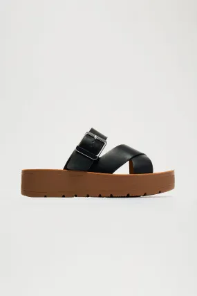 Before We Begin Platform Sandals - Black