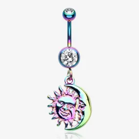 Belly Ring - Rainbow Sun And Moon