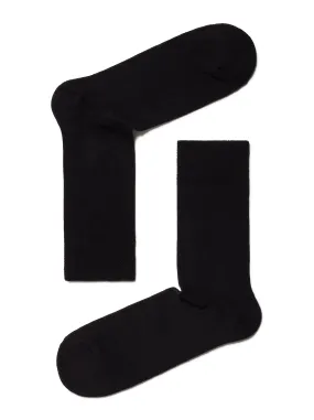 Bequeme warme Herrensocken aus Baumwolle mit Frotteefuß