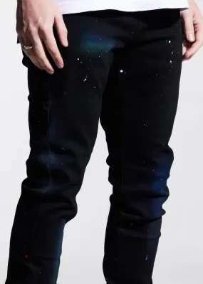 Beverly Paint Splatter Denim ( Black Galaxy / C7 )