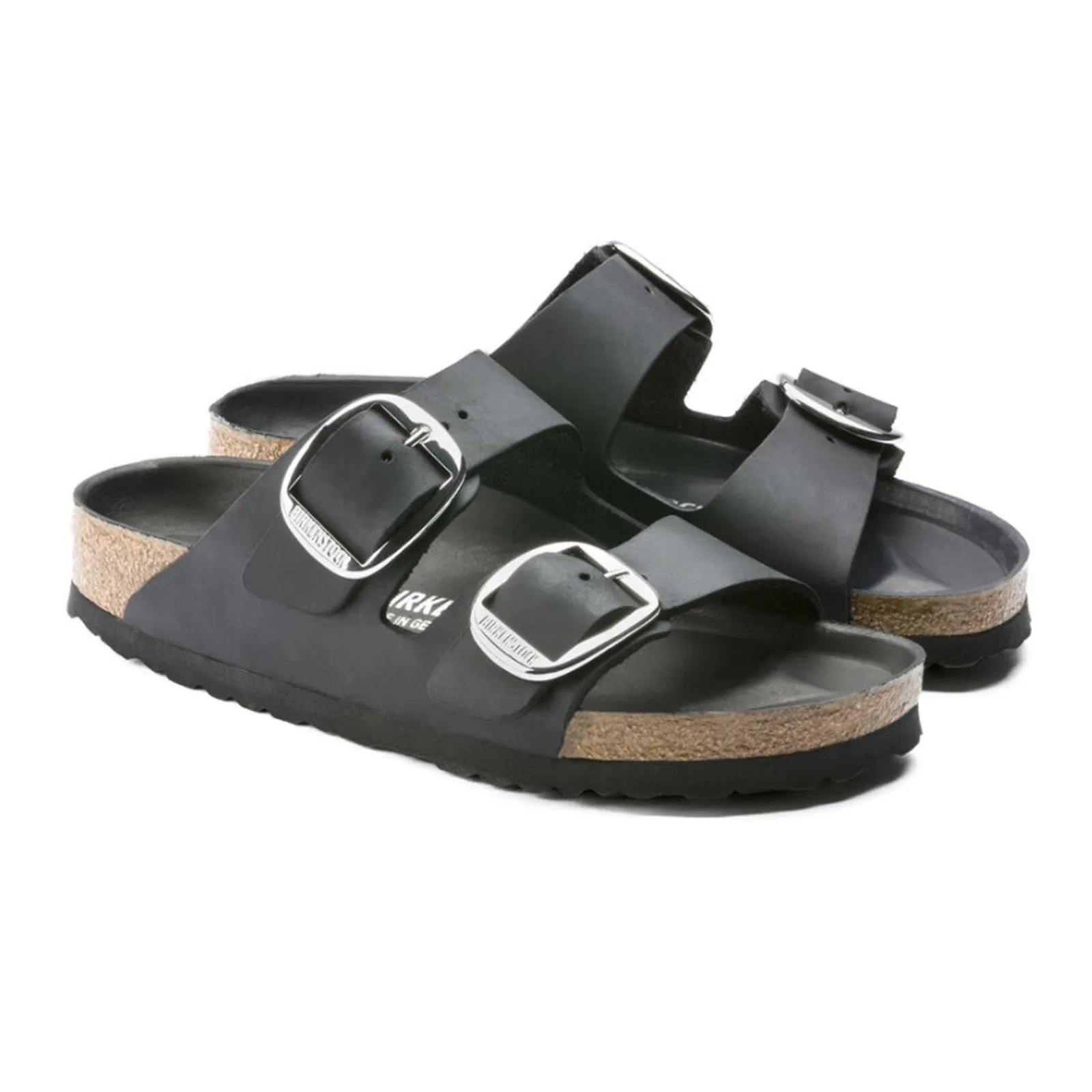 Birkenstock Arizona Big Buckle Narrow Slide Sandal (Women) - Black Oiled Leather