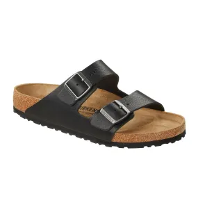 Birkenstock Arizona Grip Slide Sandal (Men) - Vintage Wood Black Leather