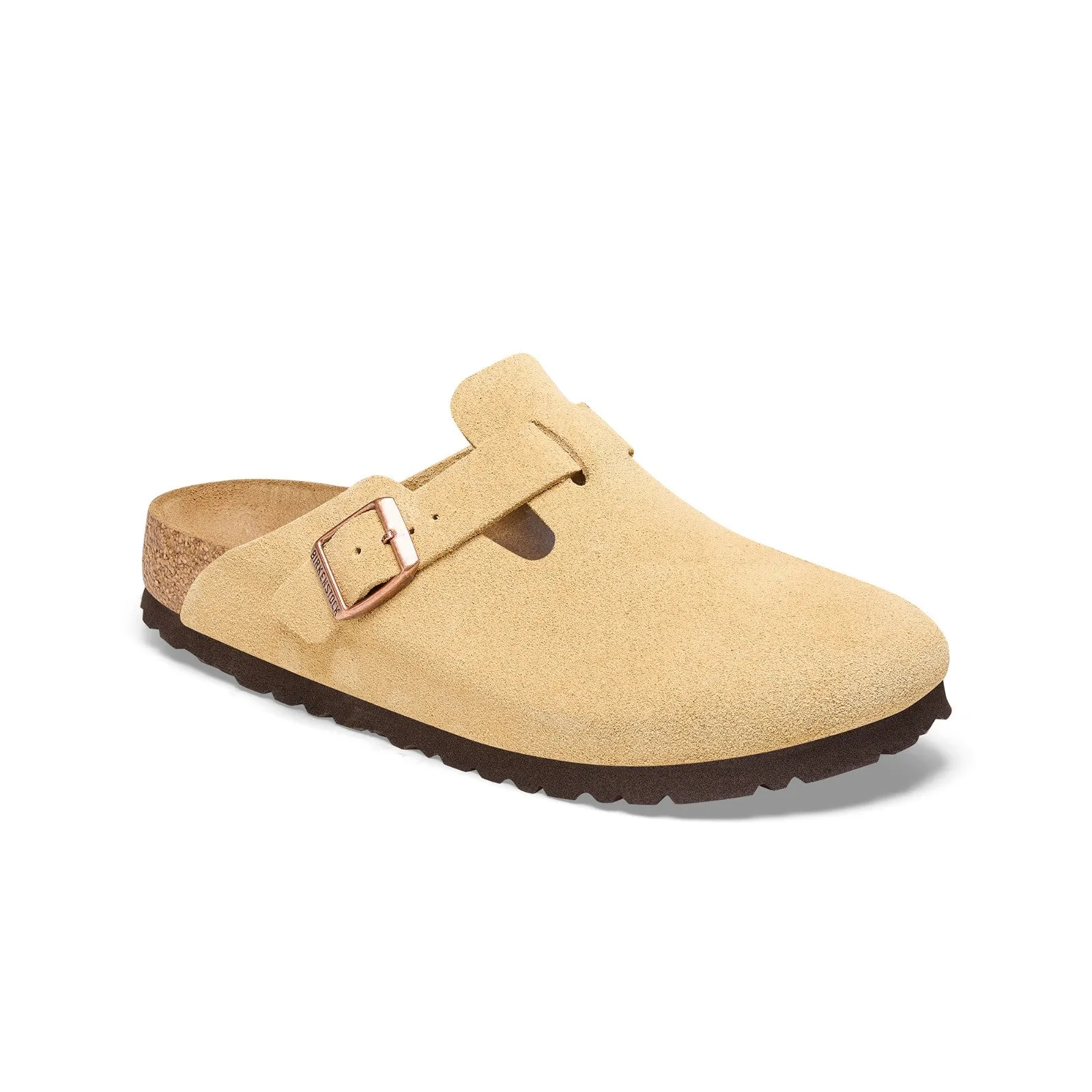 Birkenstock Boston Suede Leather (Latte Cream) Men's Sandals 1026181 1026181