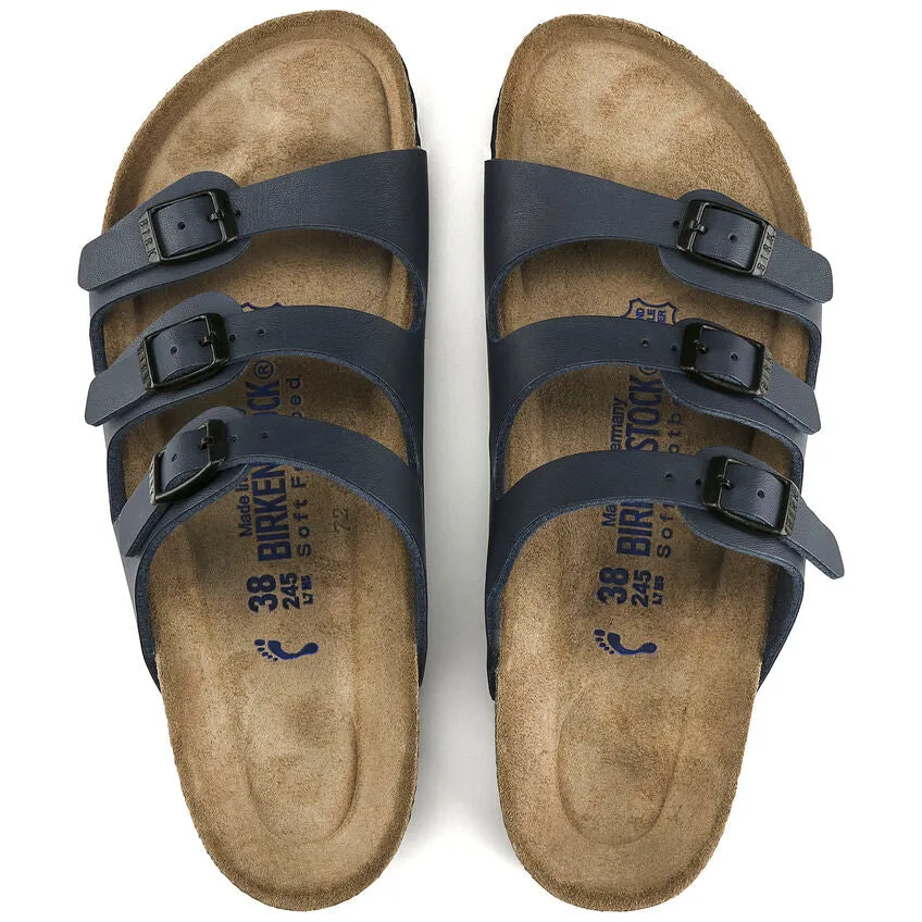 Birkenstock Women's Florida Soft Footbed Birko-Flor (Blue)