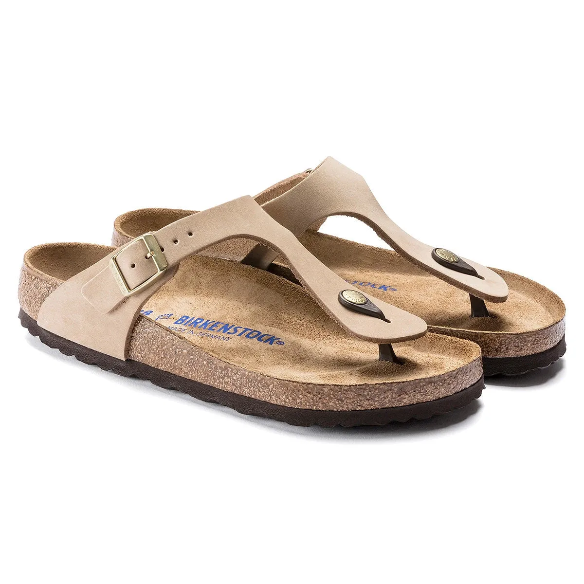 Birkenstock Women's Gizeh Soft Footbed Nubuck Sandals