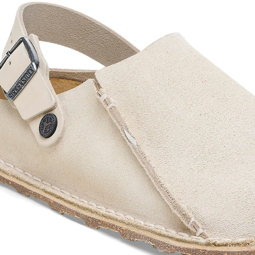 'Birkenstock' Women's Lutry Premium Suede Slipper - Eggshell