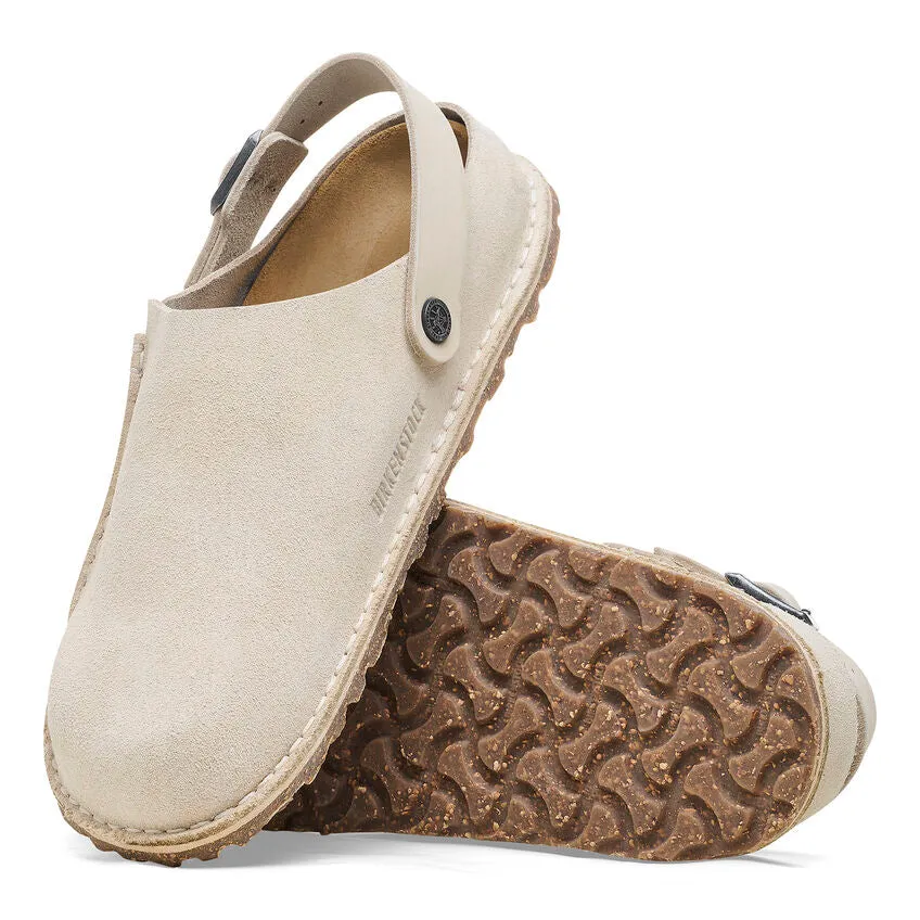 'Birkenstock' Women's Lutry Premium Suede Slipper - Eggshell