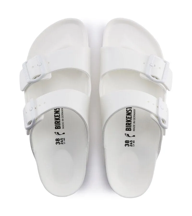 Birkenstocks Womens Arizona White Essentials EVA Slip On Sandal - 129443