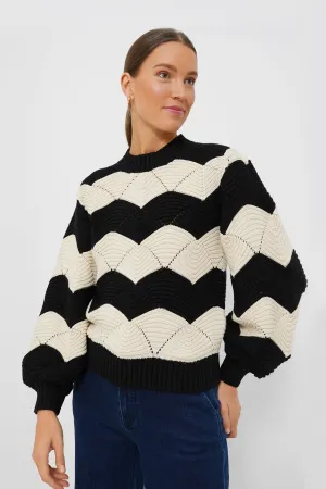 Black and Ivory Kori Sweater