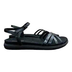 Black Sandals Flats By Easy Spirit, Size: 10.5