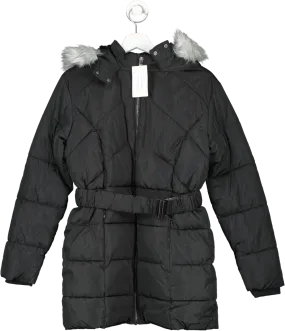 Black Very Everyday Shower Resistant Belted Coat BNW 14 Years