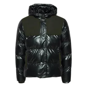 Blend men's winter down jacket with hood and shiny fabric 20714389 194007 black