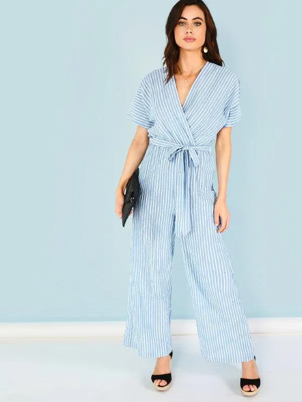 BLUE & WHITE JUST RIGHT JUMPSUIT