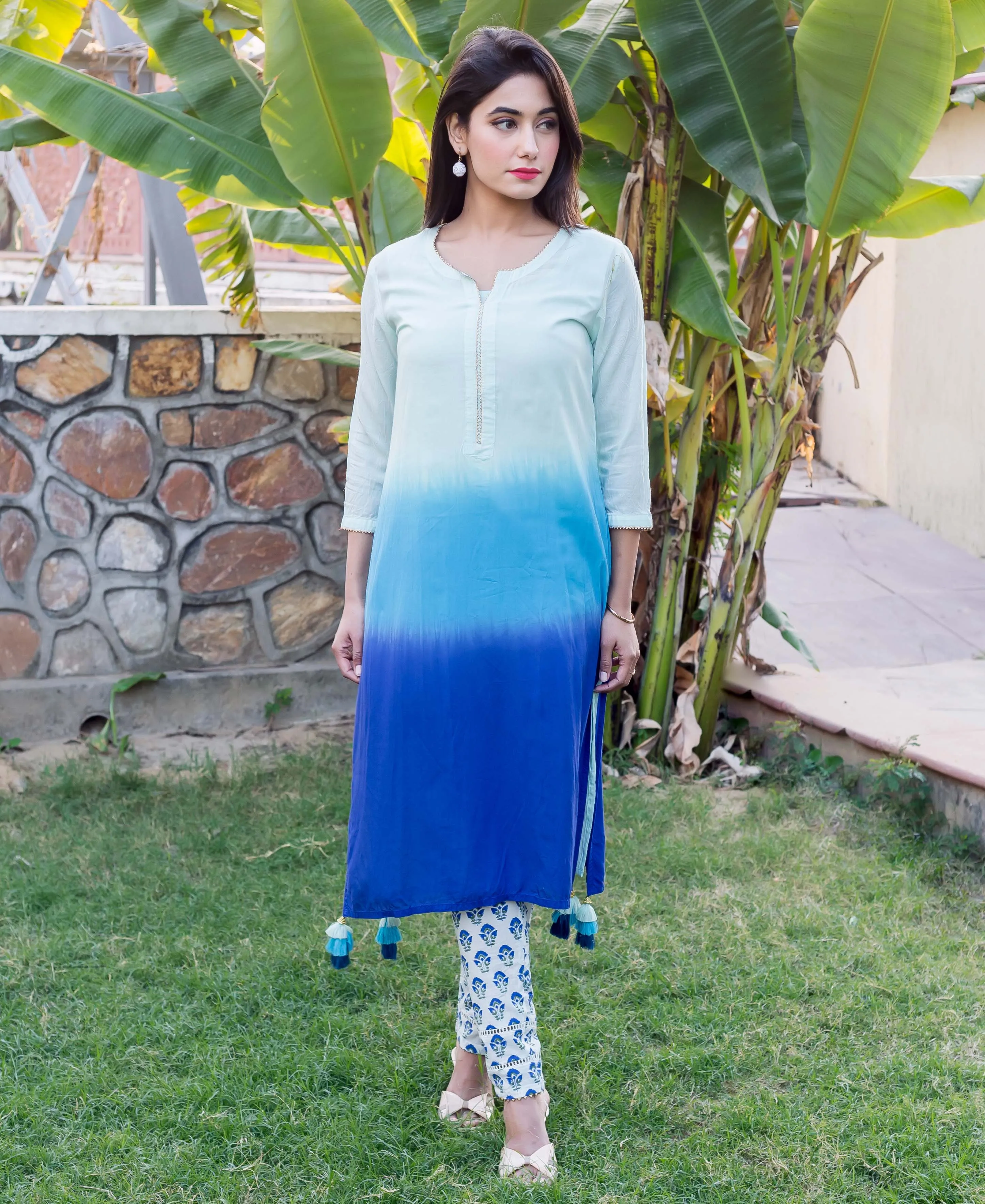 Blue Ombre Kurta