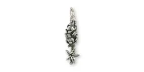 Bluebonnet Charm Jewelry Sterling Silver Handmade Flower Charm BB9-C