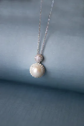 Blushing Pearl Sterling Silver Pendant Necklace