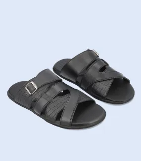 BM4644-BLACK-Men Slipper