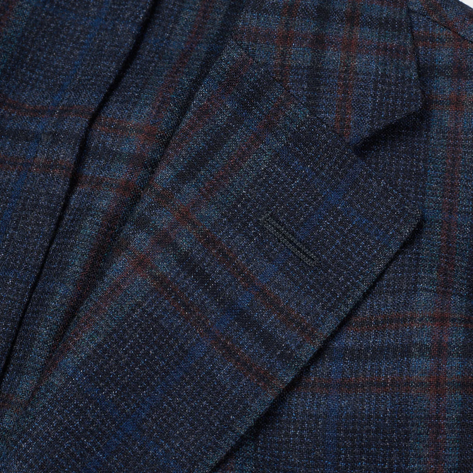 BOGLIOLI Milano "K.Jacket" Blue Plaid Virgin Wool Flannel Unlined Jacket EU 50 NEW US 40