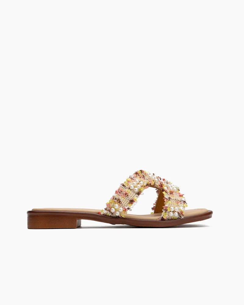 Bohemian Pearl Comfortable Flat Sandals