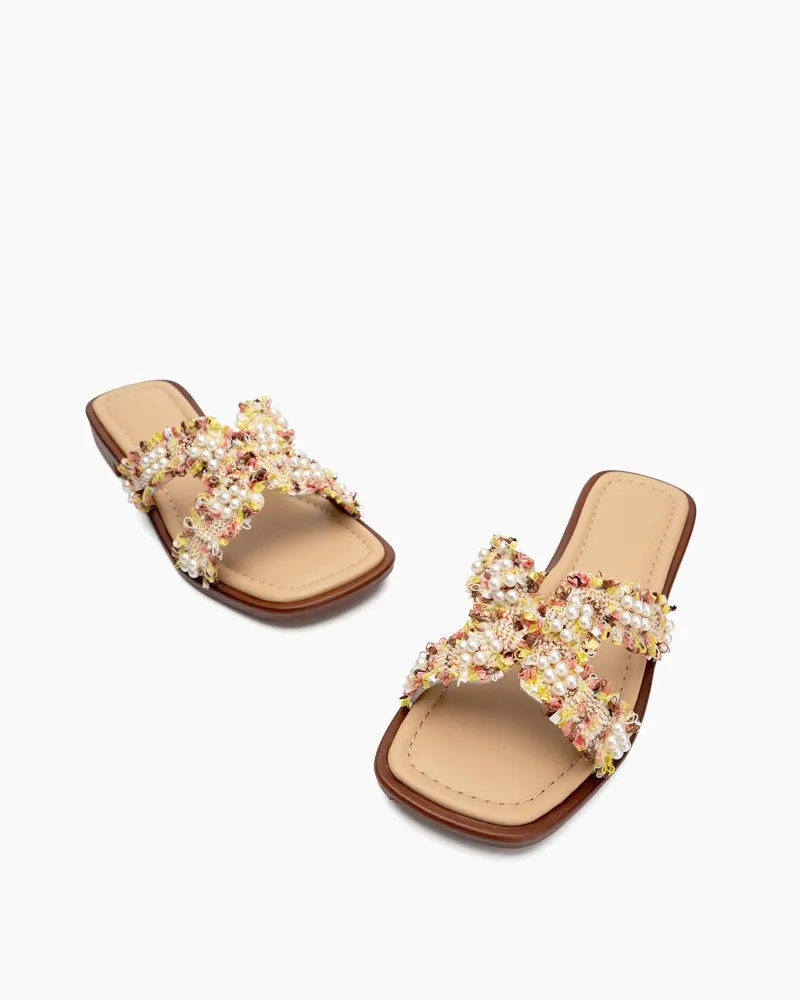 Bohemian Pearl Comfortable Flat Sandals