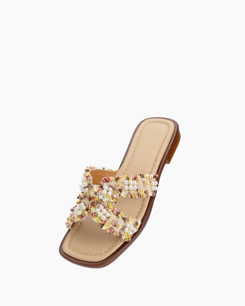 Bohemian Pearl Comfortable Flat Sandals