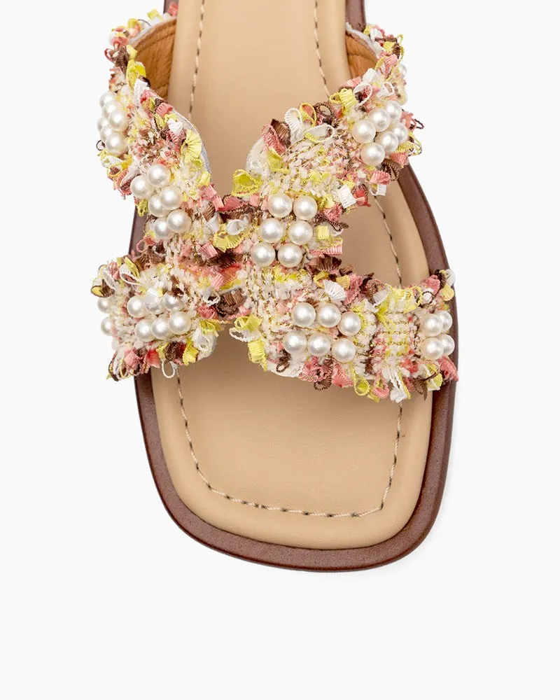 Bohemian Pearl Comfortable Flat Sandals