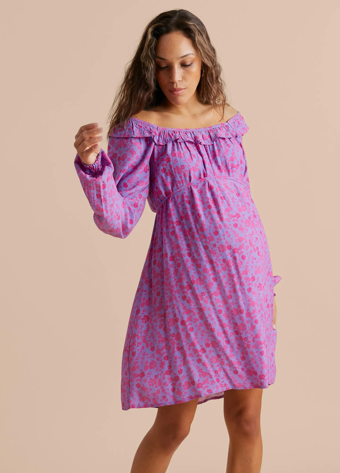 Boho Ruffle Mini Dress