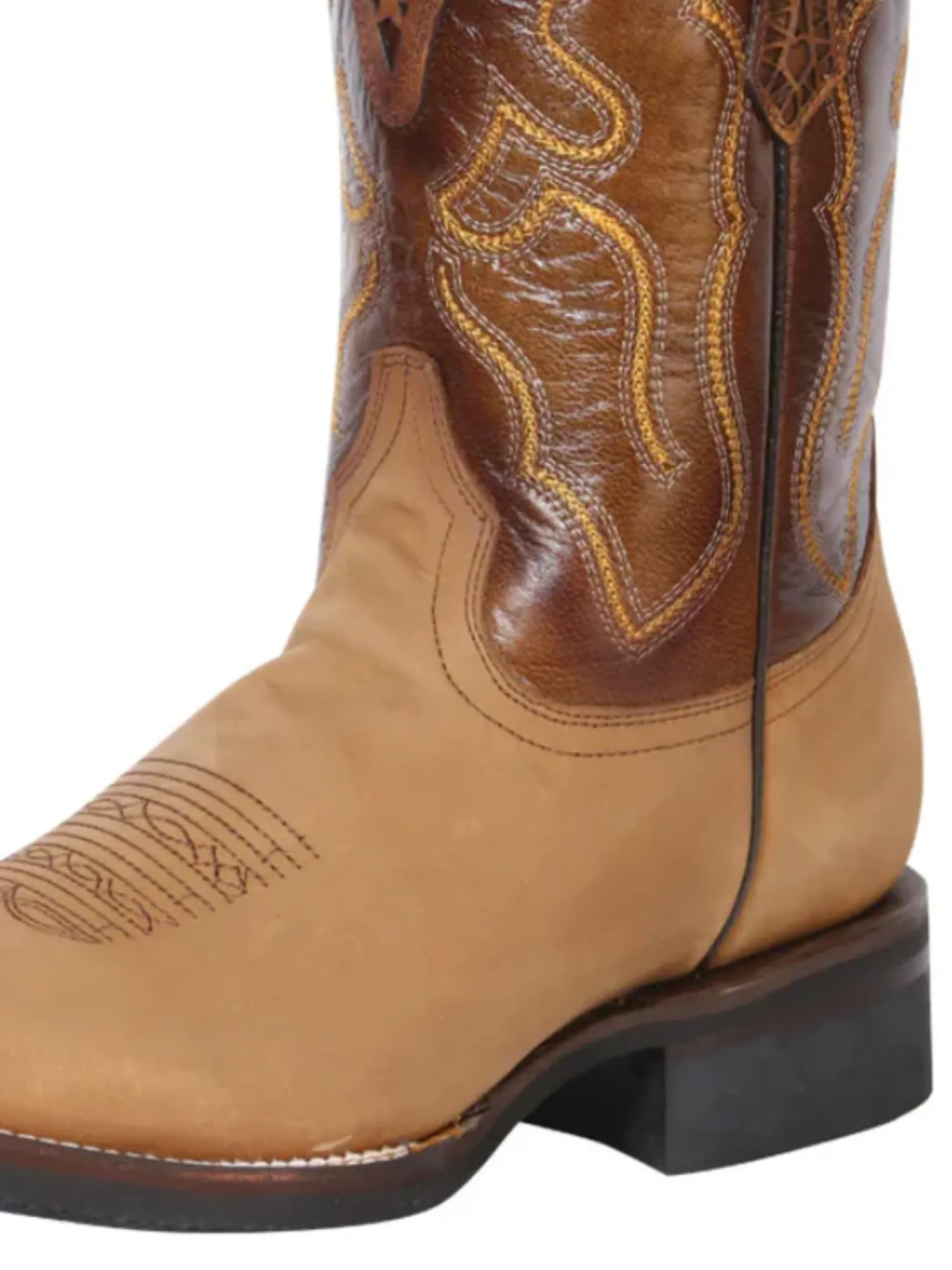 Botas Vaqueras Rodeo Clasicas de Piel Genuina para Hombre 'El General' - ID: 40918