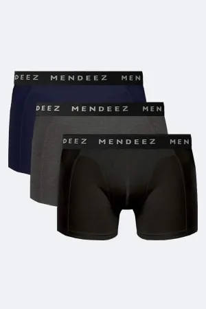 Boxer Briefs - Black, Charcoal Grey & Navy Blue Pack Of 3