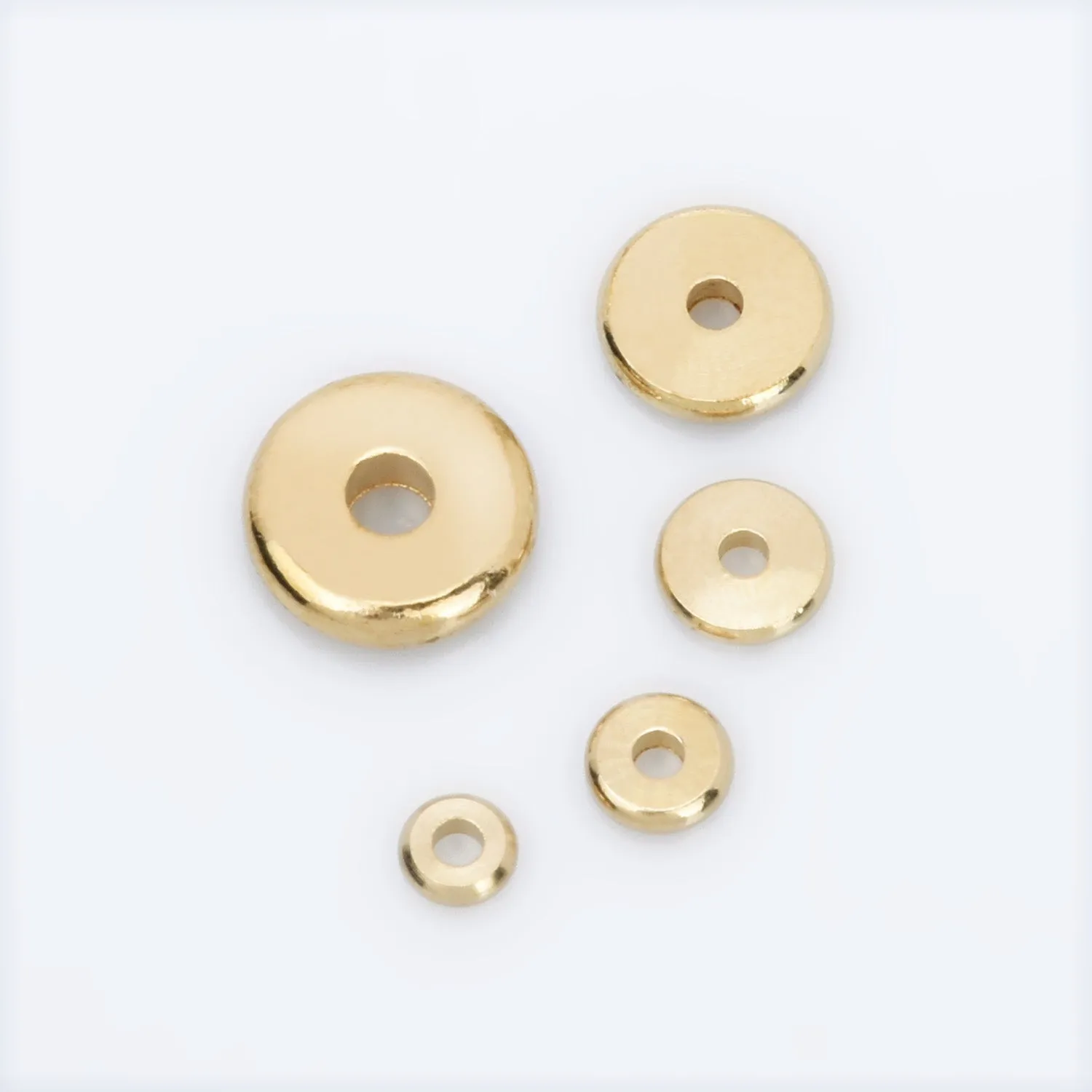 Brass Spacer Beads 4/5/6/8/10 mm Round Discs Flat Beads Spacers Rondelle Spacer Donuts Findings 100pcs 102794