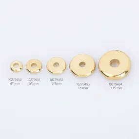 Brass Spacer Beads 4/5/6/8/10 mm Round Discs Flat Beads Spacers Rondelle Spacer Donuts Findings 100pcs 102794