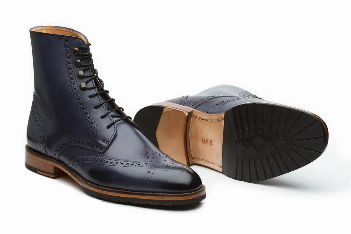 Brogue Boots - Blue