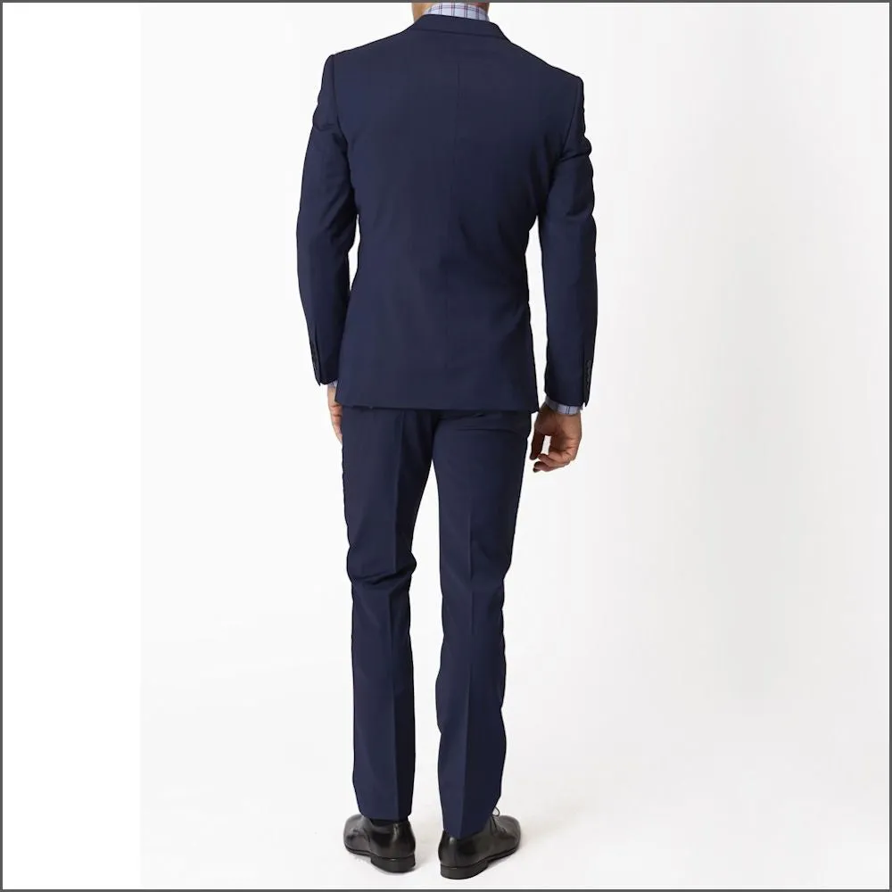 Brook Taverner Cassino Blue Fashion Fit Washable Crease Resistant Suit***